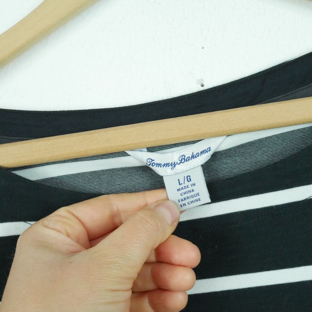Tommy Bahama Large Dress Striped Cotton Beach Cover Resort Preppy Nautical - Picture 3 of 7